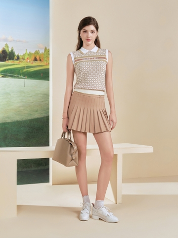 Hallie Top - Women's Golf Polo Shirt (Brown)