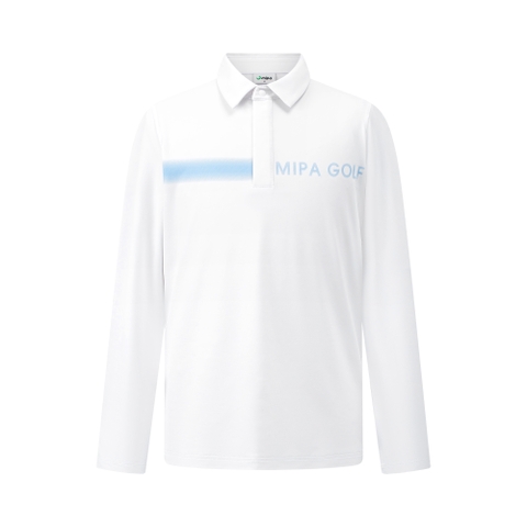 Aiden Top - Men's Long Sleeve Golf Shirt (White)