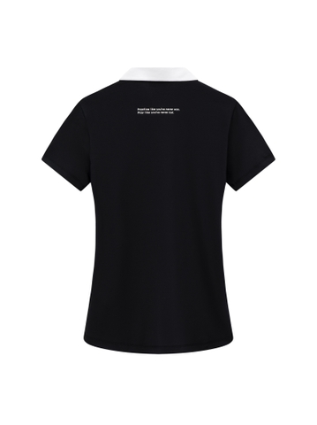 Lara Top - Women's Golf Polo Shirt (Black)