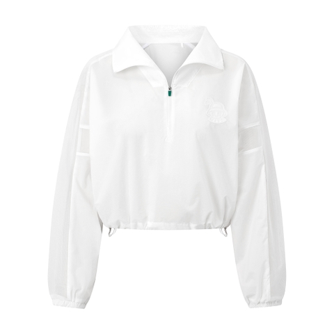 Farah Jacket - Women's Golf Jacket (White Green)