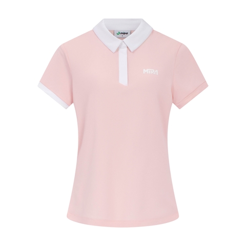 Aine Top - Women's Golf Polo Shirt (Pink)