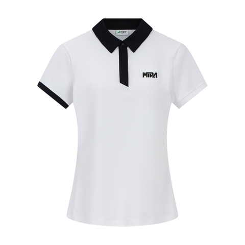 White Aine Top - Women's Golf Polo Shirt