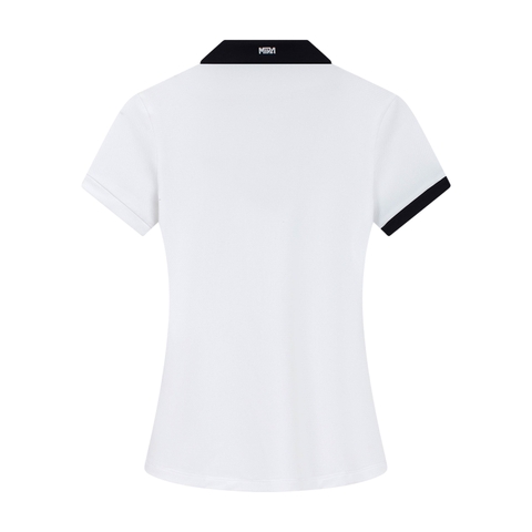 White Aine Top - Women's Golf Polo Shirt