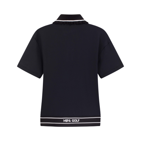 Gemma Top - Women's Golf Polo Shirt (Black)