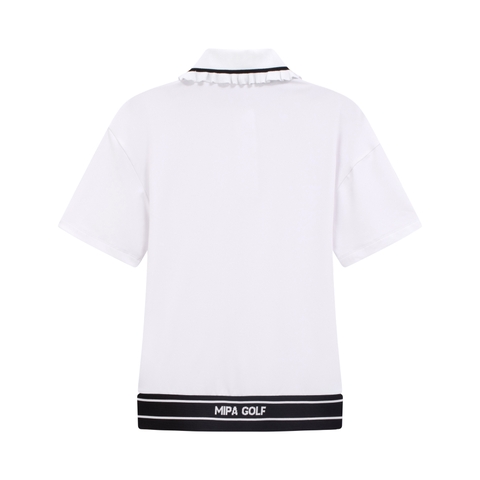 Gemma Top - Women's Golf Polo Shirt (White)