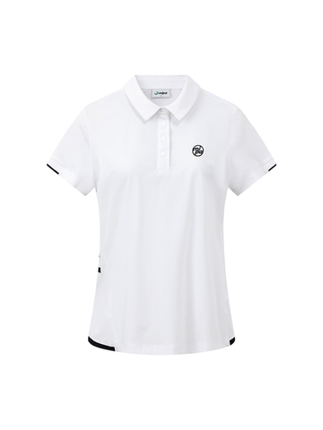 Adeline Top - Women's Golf Polo Shirt (White)
