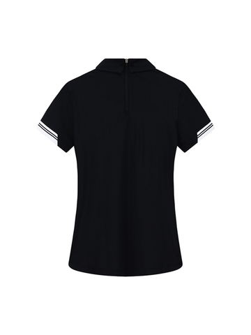Hailey Top - Women's Golf Polo Shirt (Black)