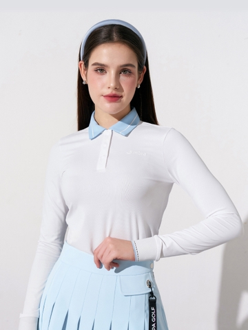 Leilani Top - White Blue