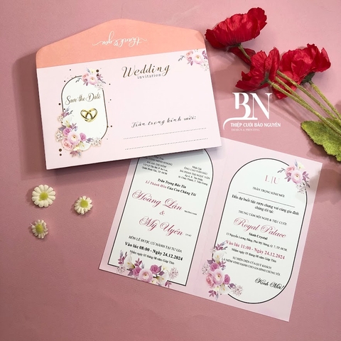 (GYL - U403) Thiệp cưới offset mẫu hiện đại