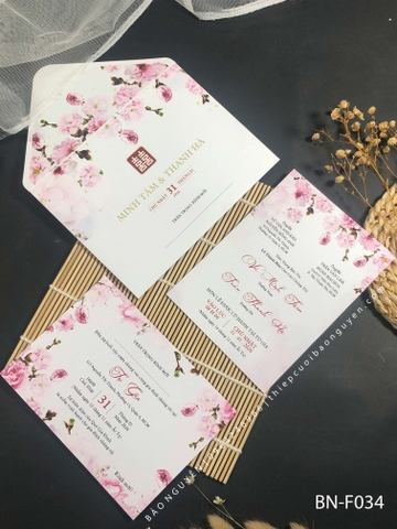 (BN-F034) Thiệp Cưới KTS Giấy Ford