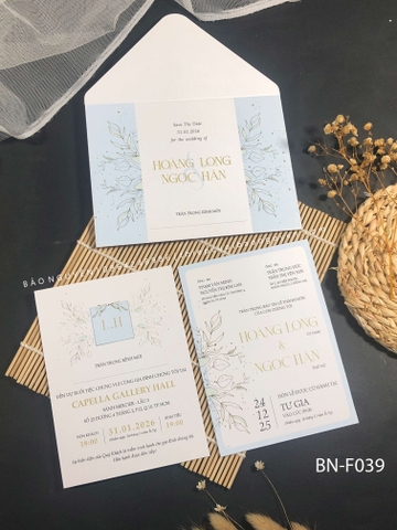 (BN-F039) Thiệp Cưới KTS Giấy Ford