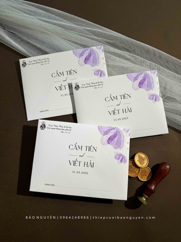 ( BN-GN41 ) Thiệp Cưới Giấy Gân Nhật Đơn Giản