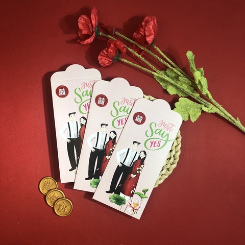 (BN-LX004) Bao Lì Xì Bê Tráp, Lì Xì Bưng Quả, Lì Xì Cưới - Set 10 cái