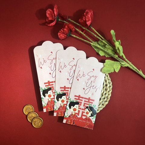 (BN-LX007) Bao Lì Xì Bê Tráp, Lì Xì Bưng Quả, Lì Xì Cưới - Set 10 cái