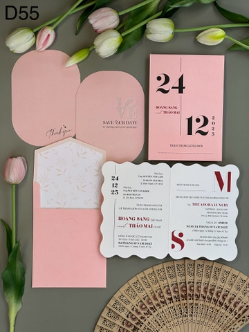 (D55) Thiệp Cưới Hiện Đại Giấy Ford