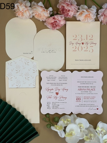 (D59) Thiệp Cưới Hiện Đại Giấy Ford