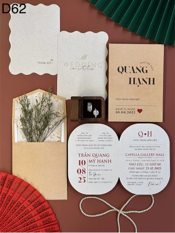 (D62) Thiệp Cưới Hiện Đại Giấy Ford