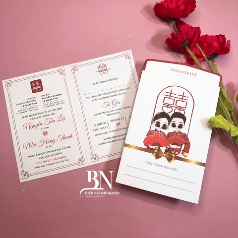 (GYL - G410) Thiệp cưới offset mẫu hiện đại