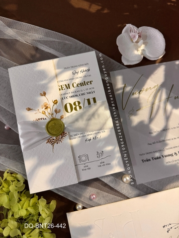 (DQ-BNT26-442) Thiệp Cưới Cao Cấp 2026