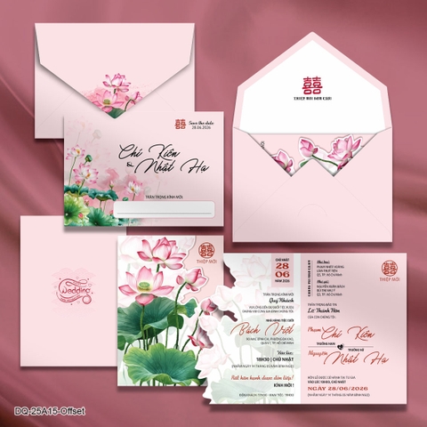 (DQ25A15) Thiệp cưới hiện đại giá rẻ