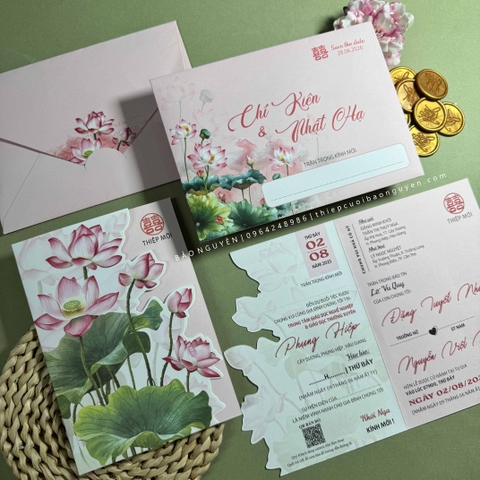 (DQ25A15) Thiệp cưới hiện đại giá rẻ