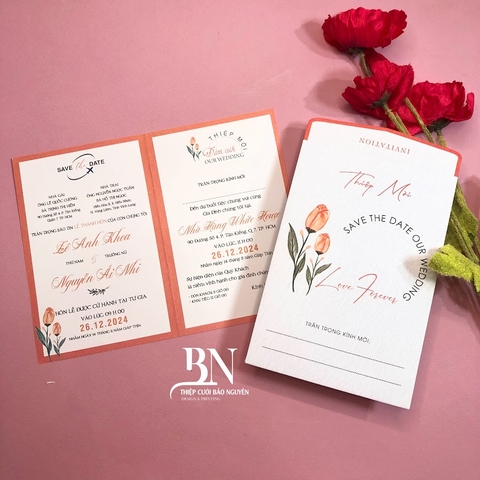 (GYL - G408) Thiệp cưới offset mẫu hiện đại