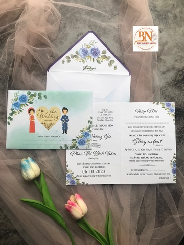 (GYL - M15) Thiệp cưới offset mẫu hiện đại