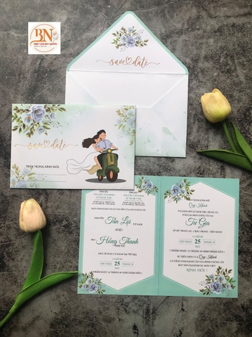 (GYL - M1) Thiệp cưới offset mẫu hiện đại