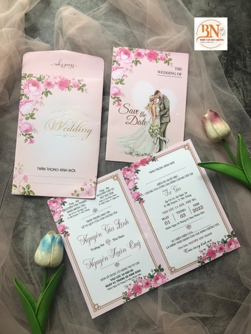 (GYL - M19) Thiệp cưới offset mẫu hiện đại