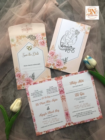 (GYL - M23) Thiệp cưới offset mẫu hiện đại