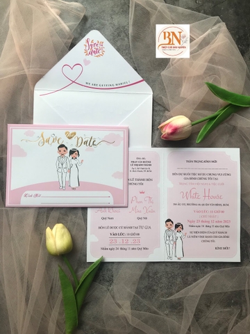 (GYL - M25) Thiệp cưới offset mẫu hiện đại