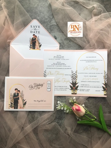 (GYL - N88) Thiệp cưới offset mẫu hiện đại