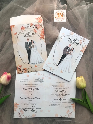 (GYL - N94) Thiệp cưới offset mẫu hiện đại