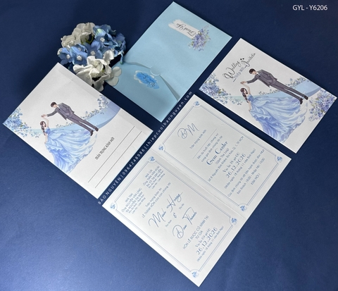 (GYL-Y6206) Thiệp cưới offset mẫu hiện đại giá rẻ