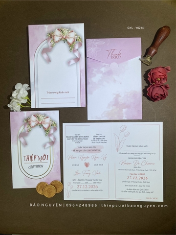 (GYL - Y6214) Thiệp cưới giá rẻ
