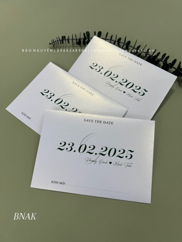 (BN-AK033) Thiệp Cưới Ánh Kim BN