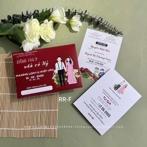 (RRK-BN111) Thiệp Cưới KTS Giấy Ford 200