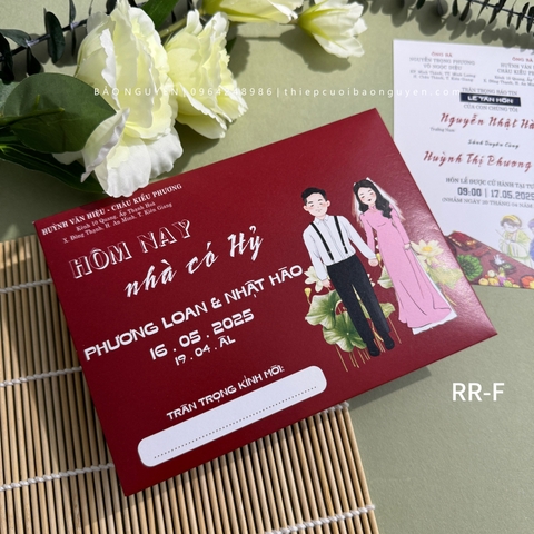 (RRK-BN111) Thiệp Cưới KTS Giấy Ford 200