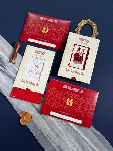 (RR- CA01) Thiệp Cưới Kéo Cao Cấp
