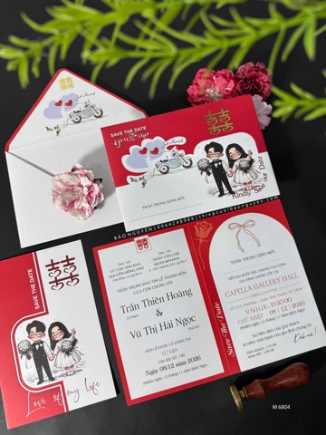 (GYL - M6804) Thiệp cưới offset mẫu hiện đại