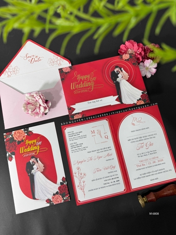 (GYL - M6806) Thiệp cưới offset mẫu hiện đại