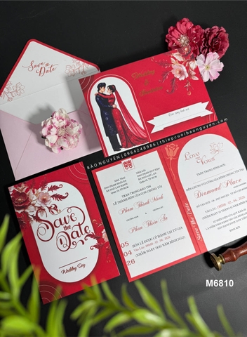 (GYL - M6810) Thiệp cưới offset mẫu hiện đại