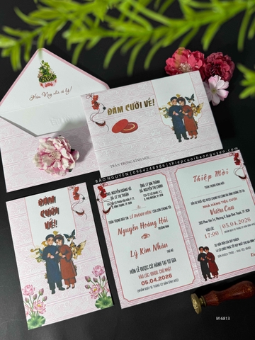 (GYL - M6813) Thiệp cưới offset mẫu hiện đại