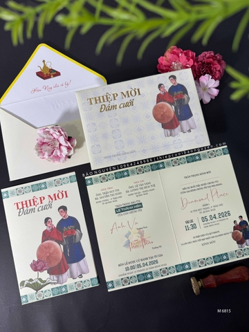 (GYL - M6815) Thiệp cưới offset mẫu hiện đại