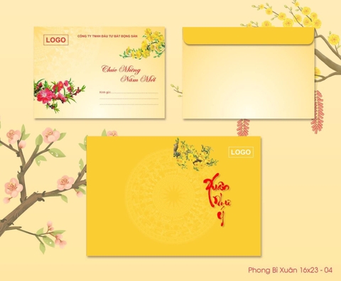 Phong Bì Xuân (16x23 - 04) Thiệp chúc tết, thiệp tất niên 2026