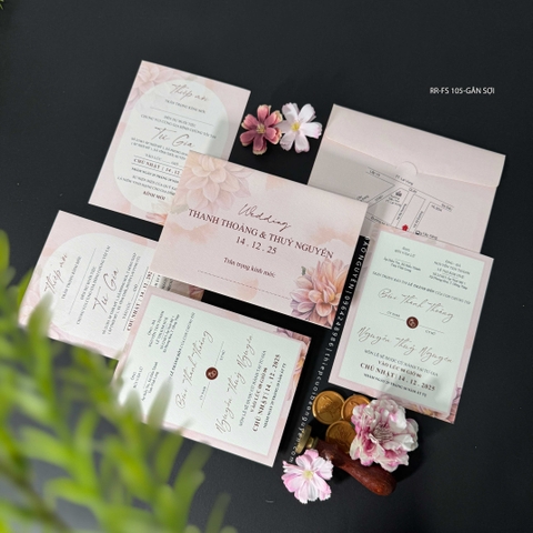 (RR-FS 105-GÂN SỢI) Thiệp cưới Kỹ thuật số - Gân Sợi