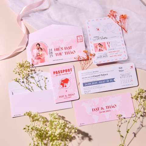 (RR-PP 01) Thiệp cưới mẫu passport
