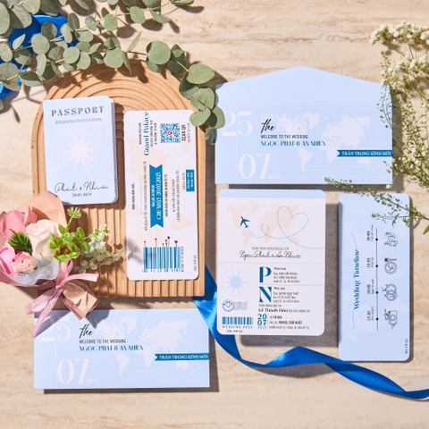 (RR-PP 02) Thiệp cưới mẫu passport