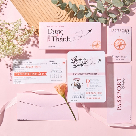 (RR-PP 03) Thiệp cưới mẫu passport