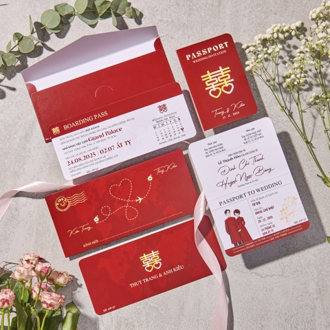 (RR-PP 07) Thiệp cưới mẫu passport